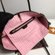 LV original shopping bag N41603 coffee with pink - 3