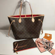 LV Neverfull MM M41177 Monogram with red - 1