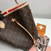 LV Neverfull MM M41177 Monogram with red - 6