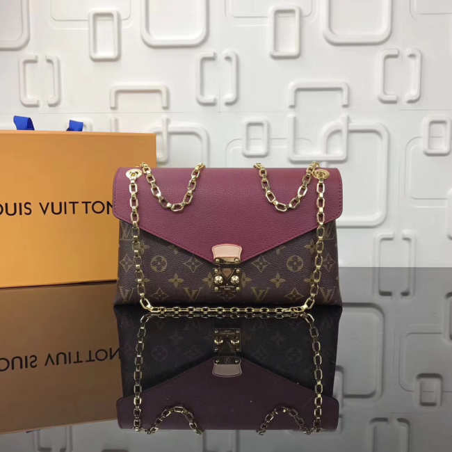 L V Pallas chain shoulder burgundy bags M41200 - LV - 1