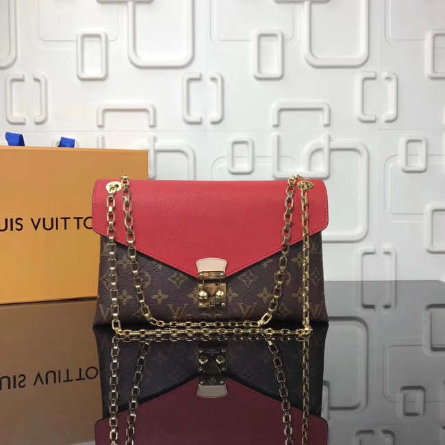 Lious Vuitton Pallas chain shoulder Red bag M41200 - LV - 1