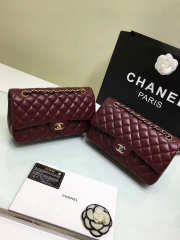 Chanel Flap Maroon Bag With Silver or gold Hardware 25cm CF1112 - 6