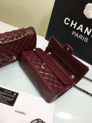 Chanel Flap Maroon Bag With Silver or gold Hardware 25cm CF1112 - 3