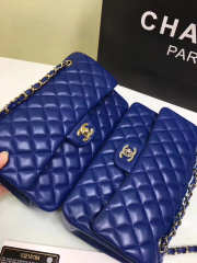 Chanel Flap Blue Bag With Silver or gold Hardware 25cm CF1112 - 5