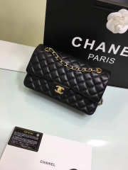 Chanel Flap Black Bag With Silver or gold Hardware 25cm CF1112 - 6