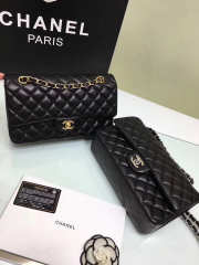 Chanel Flap Black Bag With Silver or gold Hardware 25cm CF1112 - 3