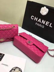 Chanel Flap Rose Red Bag With Silver or gold Hardware 25cm CF1112 - 6