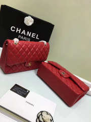 Chanel Lambskin Flap Red Bag With Silver or Gold Hardware 30CM - 6