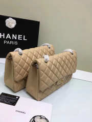 Chanel Flap Apricot Bag With Silver or gold Hardware 30cm - 3