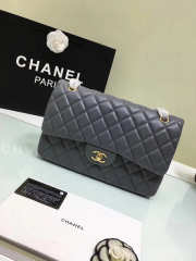 Chanel Jumbo Flap Gray Bag With Silver or gold Hardware 30cm - 6