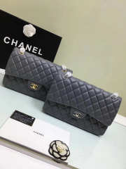 Chanel Jumbo Flap Gray Bag With Silver or gold Hardware 30cm - 5