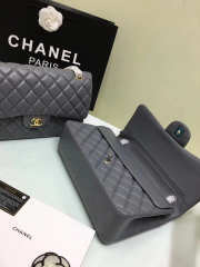 Chanel Jumbo Flap Gray Bag With Silver or gold Hardware 30cm - 3