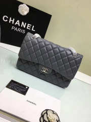 Chanel Jumbo Flap Gray Bag With Silver or gold Hardware 30cm - 2