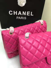 Chanel Jumbo Rose Red Maroon Bag With Silver or gold Hardware 30cm - 4