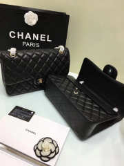 Chanel Jumbo Black Bag With Silver or gold Hardware 30cm - 2