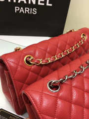 Chanel Double Flap Red Bag with Silver or Glod Hardware 25cm - 2