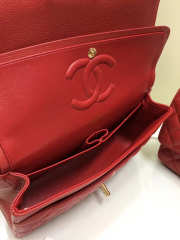 Chanel Double Flap Red Bag with Silver or Glod Hardware 25cm - 5