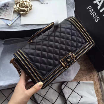 Chanel Boy Bag with Black 25cm