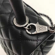 Chanel Coco Black Handle Bag with Silver Hardware - 3