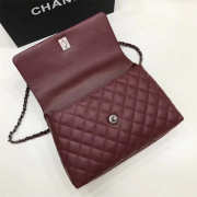 Chanel Coco Wine Red Handle Bag with Silver Hardware - 6