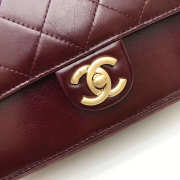 Chanel Flap Bag with purplish red - 2