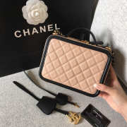 Chanel Medium Caviar Vanity Bag Pink and Black - 5