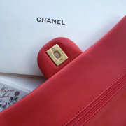 Chanel Flap Red Bag Chevron Caiar 25CM With Gold Hardware - 6