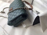 Chanel Coco Handle Bag Black Dark Green - 6