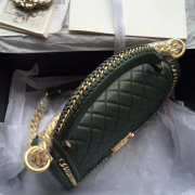 Chanel Boy Bag Dark Green 25cm - 5