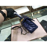 Chanel small Coco Handle Bag Blue with Gold Hardware - 3