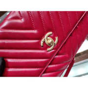 Chanel Coco Handle Bag Red with Gold Hardware - 6