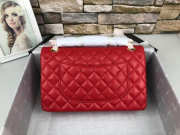 Chanel Flap Bag Lambskin Red With Gold Hardware - 5