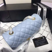 Chanel Flap Bag Lambskin Light Blue with Gold Hardware 20CM - 6