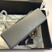 Chanel Flap Bag Lambskin Gray with Silver Hardware 20CM - 2