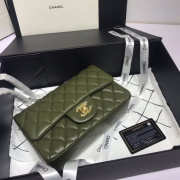 Chanel Flap Bag Lambskin Dark Green with Gold Hardware 20CM - 6