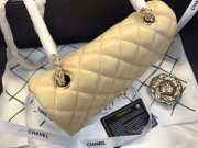 Chanel Flap Bag Lambskin Apricot with Gold Hardware 20CM - 2