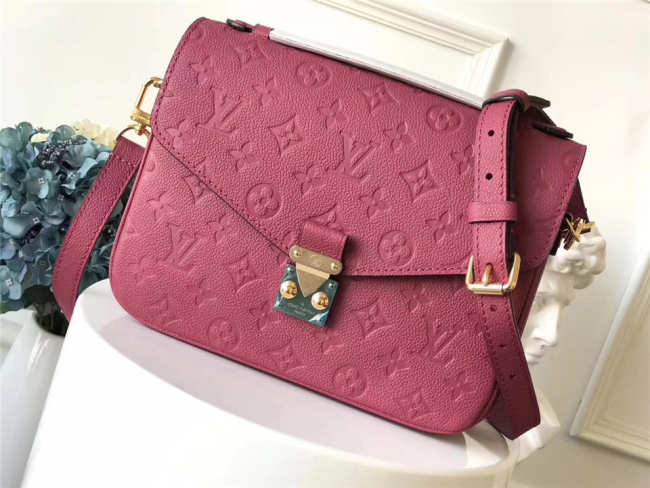 Louis Vuitton Cowskin Pochette Metis Bag with Rose Red M41485 monogram empreinte - 1