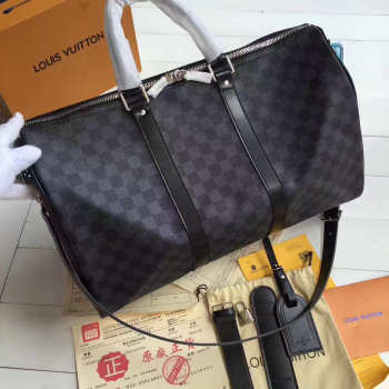 Louis Vuitton Keepall Monogram with black M41416