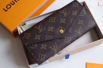 Louis Vuitton Original Monogram Envelope Brown Wallet M62235