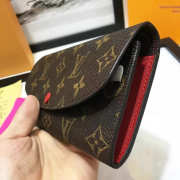 Louis Vuitton Designer Women's Red Wallet in Monogram Canvas Emilie - 6