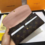 Louis Vuitton Designer Women's Pink Wallet in Monogram Canvas Emilie - 5