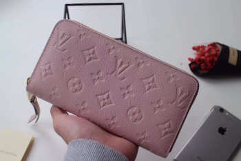 Louis Vuitton ZIPPY Pink WALLET Monogram Empreinte Leather