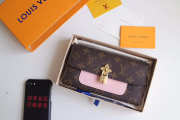 Louis Vuitton Monogram Unisex Long Wallets with Pink - 5