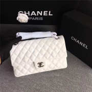 Chanel Flap White Bag With Silver Hardware 25cm - 3