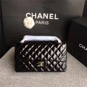 Chanel Flap Black Bag With Silver Hardware 25cm - 1