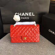 Chanel Flap Red Bag With Gold Hardware 25cm - 1