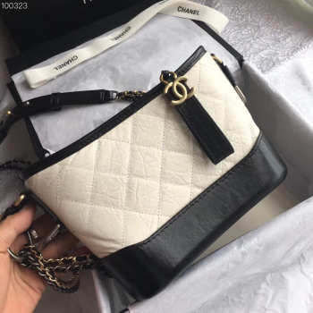 Chanel Gabrielle small hobo bag Black and White 20cm