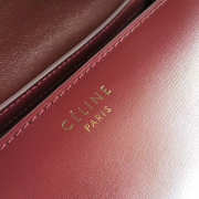 Celine Classic Wine Red Bag in Box Calfskin Smooth Leather - 2