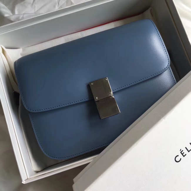 Celine Classic Blue Bag in Box Calfskin Smooth Leather - 1