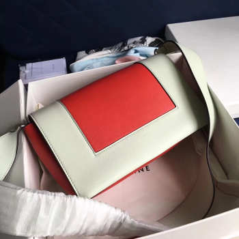 Celine Frame White Red Tote bag